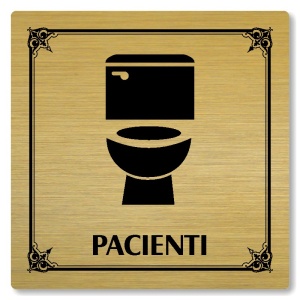 WC pacienti, 118x118mm, zlatá, Nebraska